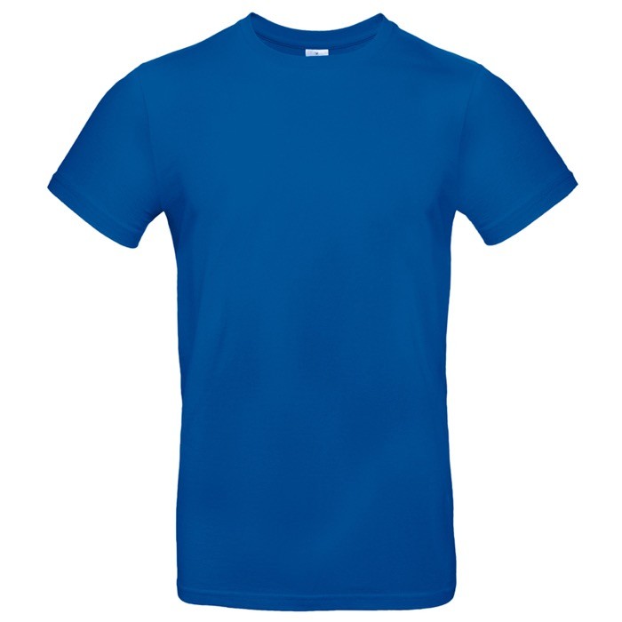 Camiseta de algodón para hombre de manga corta 185 g/m2 B&C color azul real