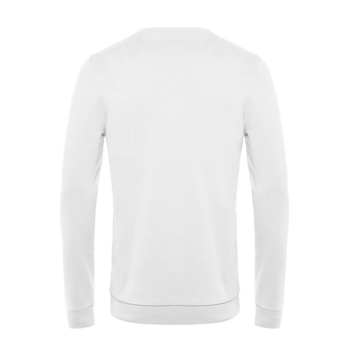 Jersey de cuello redondo de algodón entallado 280 g/m2 B&C color blanco vista detalle 2