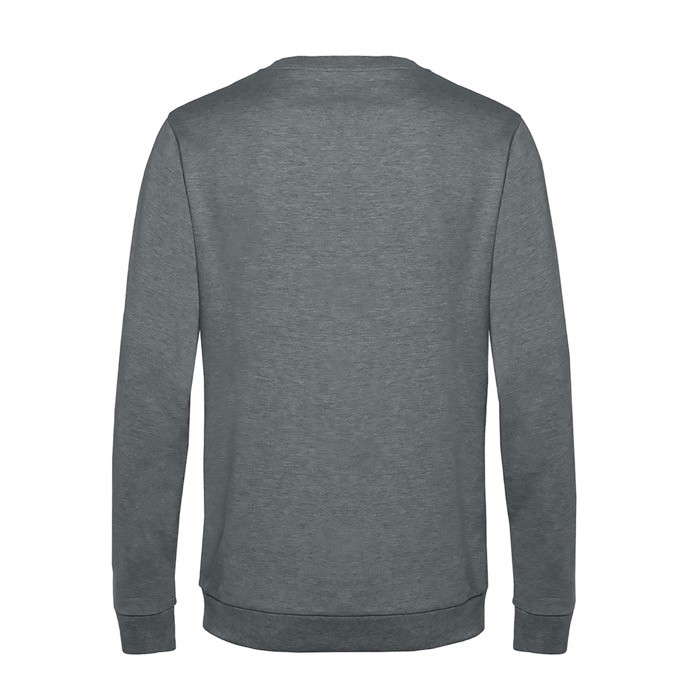 Jersey de cuello redondo de algodón entallado 280 g/m2 B&C color gris claro jaspeado vista detalle 2