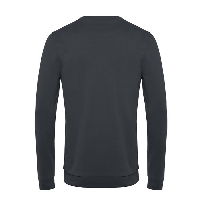 Jersey de cuello redondo de algodón entallado 280 g/m2 B&C color gris oscuro vista detalle 2