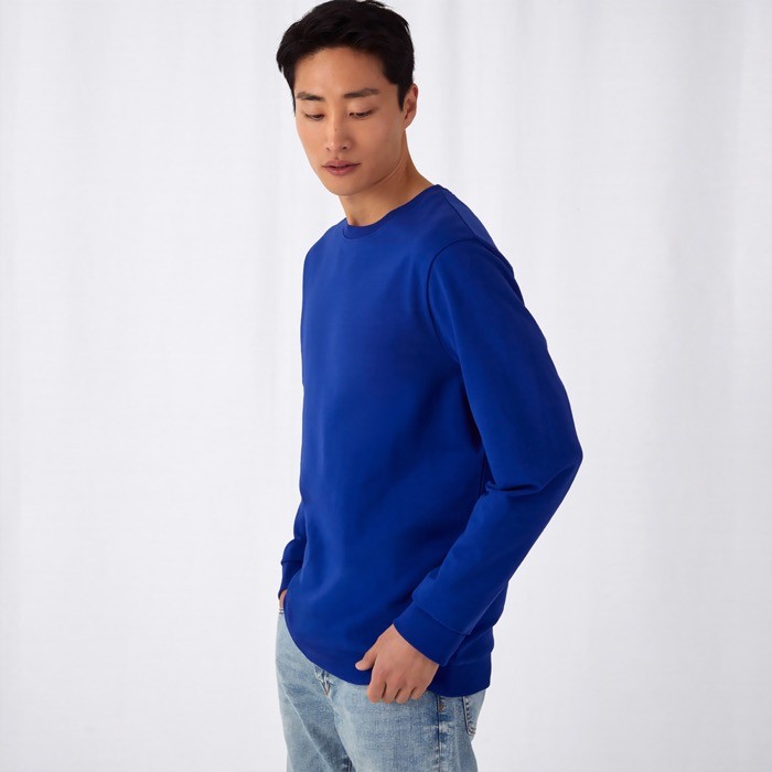 Jersey de cuello redondo de algodón entallado 280 g/m2 B&C vista 2