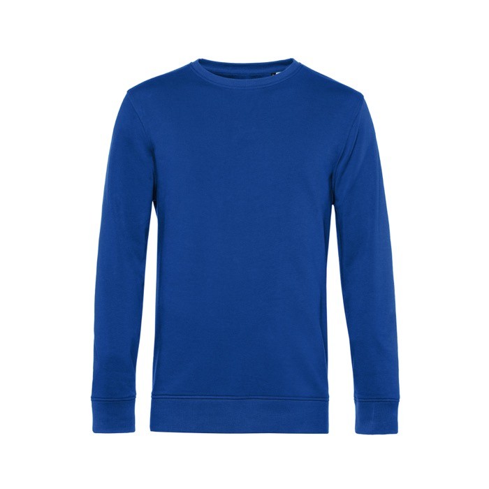 Sudadera de cuello redondo de algodón orgánico 280 g/m2 B&C color azul real