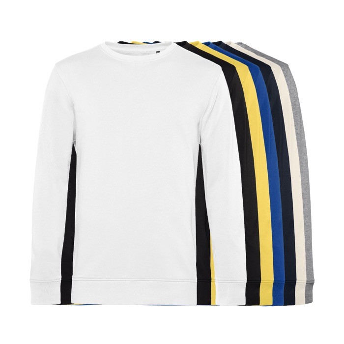 Sudadera de cuello redondo de algodón orgánico 280 g/m2 B&C vista detalle 7