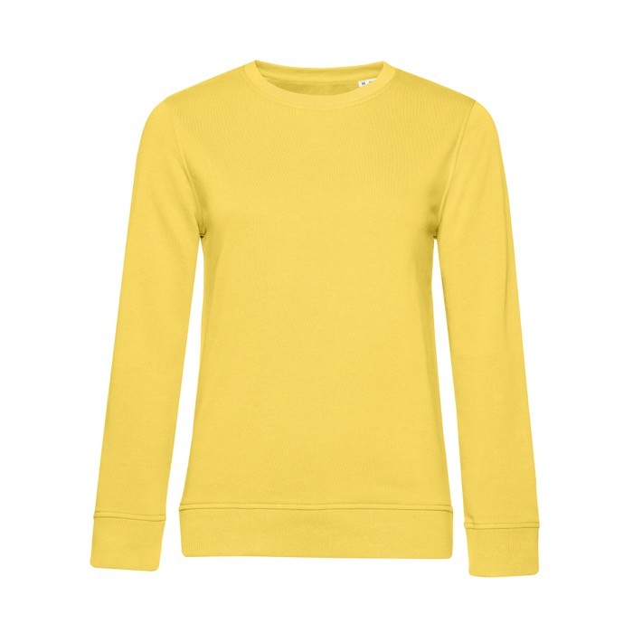 Sudadera para mujer de manga larga en algodón 280 g/m2 B&C color amarillo Sudadera para mujer de manga larga en algodón 280 g/m2 B&C color amarillo