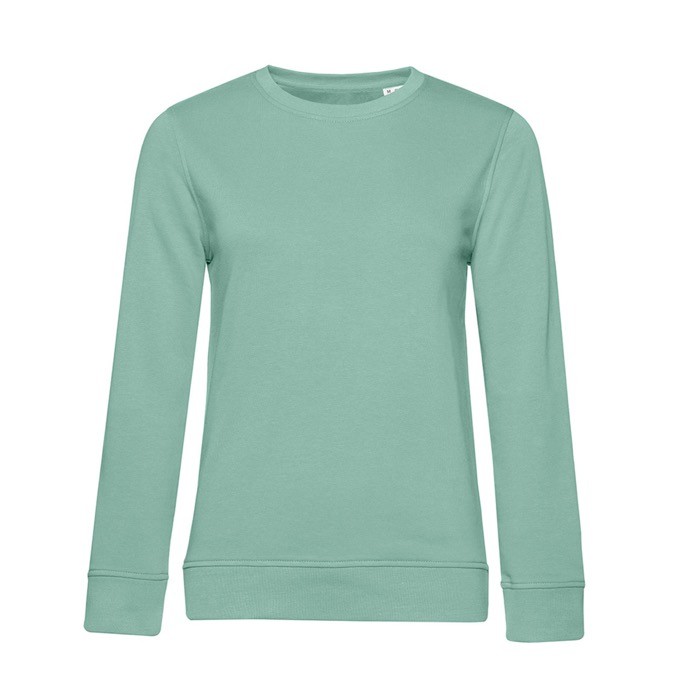 Sudadera para mujer de manga larga en algodón 280 g/m2 B&C color verde menta Sudadera para mujer de manga larga en algodón 280 g/m2 B&C color verde menta