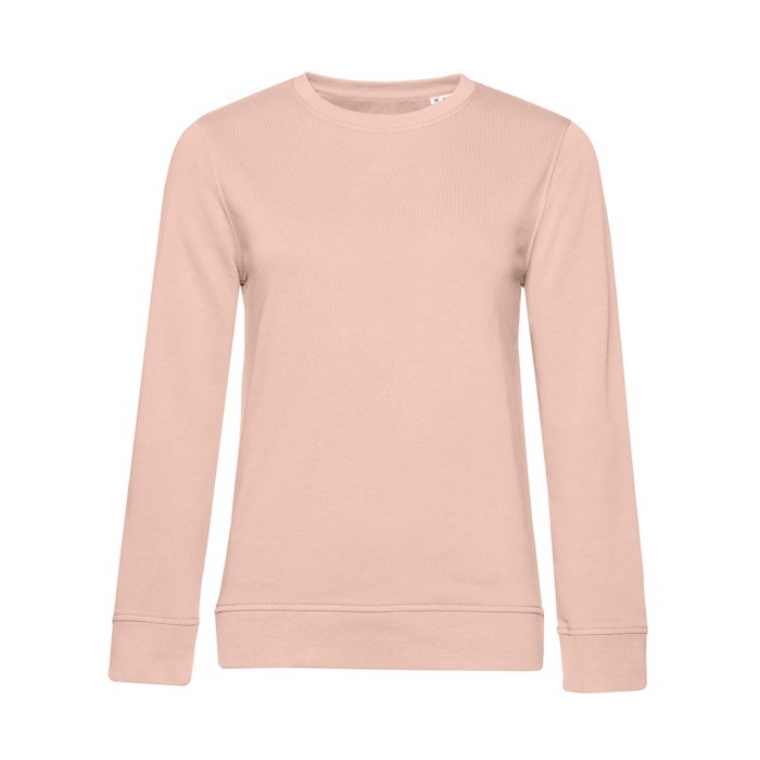 Sudadera para mujer de manga larga en algodón 280 g/m2 B&C color rosa pastel Sudadera para mujer de manga larga en algodón 280 g/m2 B&C color rosa pastel