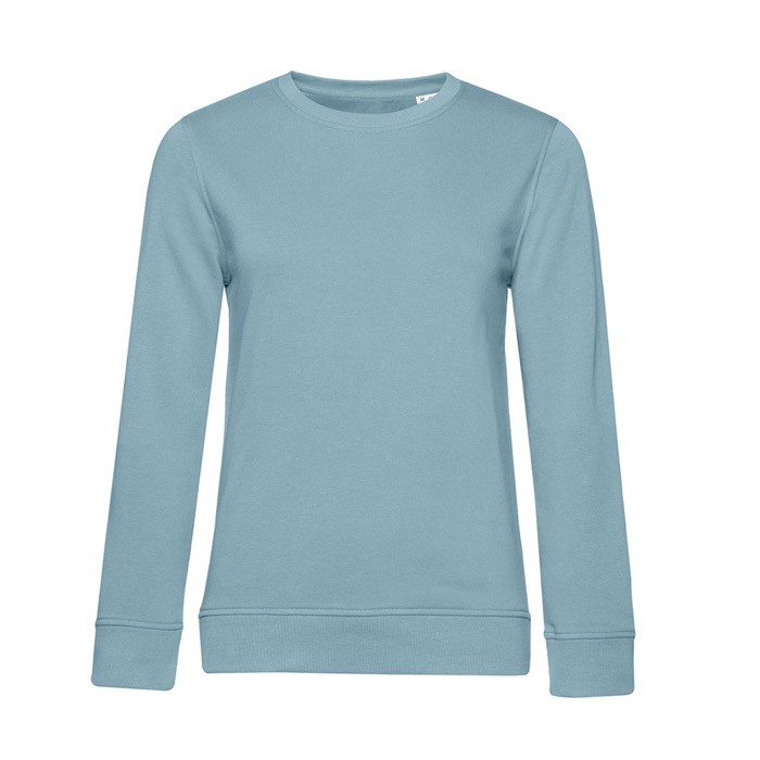 Sudadera para mujer de manga larga en algodón 280 g/m2 B&C color azul grisáceo Sudadera para mujer de manga larga en algodón 280 g/m2 B&C color azul grisáceo