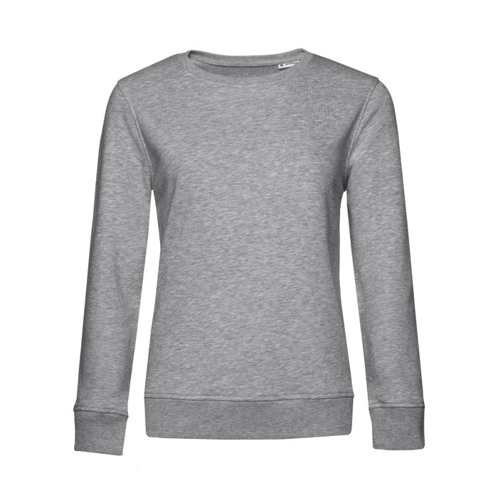 Sudadera para mujer de manga larga en algodón 280 g/m2 B&C color gris claro Sudadera para mujer de manga larga en algodón 280 g/m2 B&C color gris claro