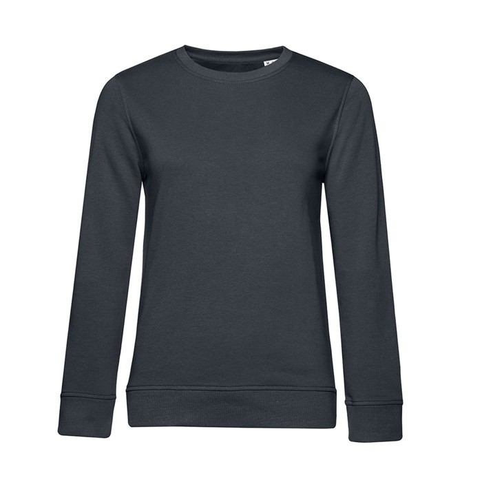 Sudadera para mujer de manga larga en algodón 280 g/m2 B&C color gris oscuro Sudadera para mujer de manga larga en algodón 280 g/m2 B&C color gris oscuro