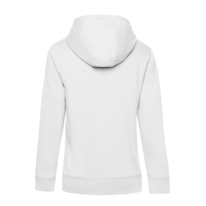 Sudadera de algodón y poliéster reciclado para mujer 280 g/m2 B&C color blanco vista detalle 2