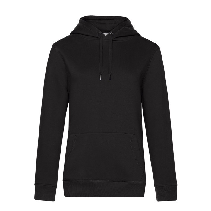 Sudadera de algodón y poliéster reciclado para mujer 280 g/m2 B&C color negro