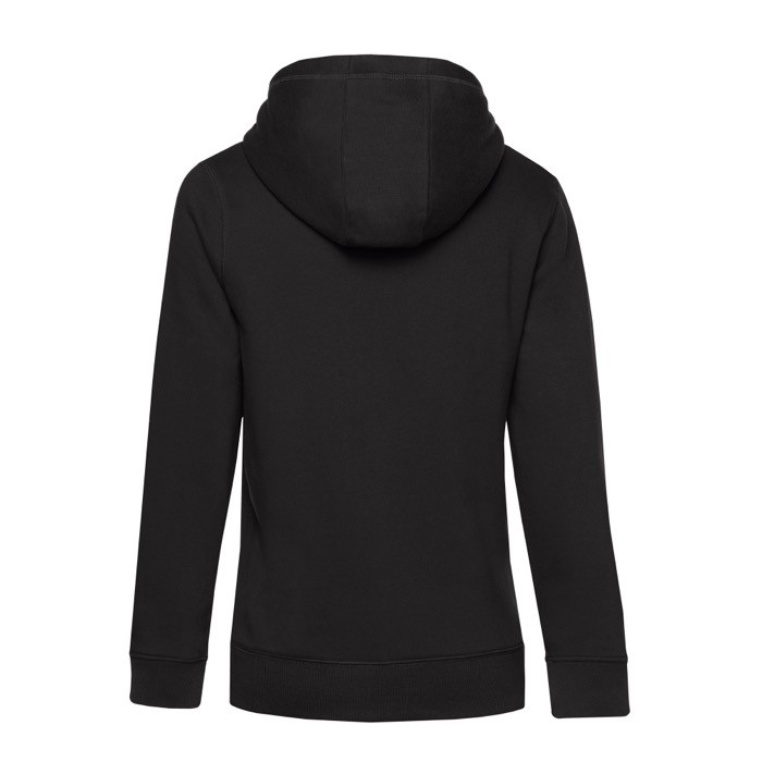Sudadera de algodón y poliéster reciclado para mujer 280 g/m2 B&C color negro vista detalle 2