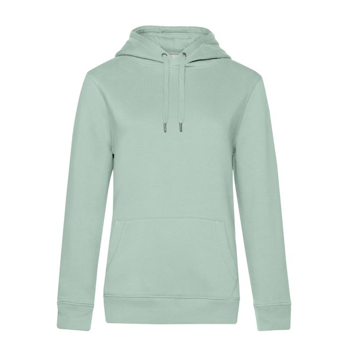 Sudadera de algodón y poliéster reciclado para mujer 280 g/m2 B&C color verde menta