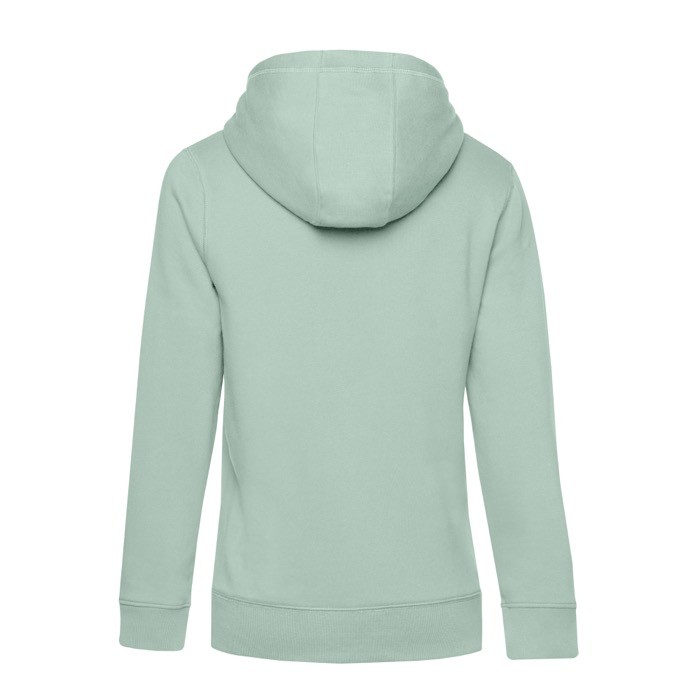 Sudadera de algodón y poliéster reciclado para mujer 280 g/m2 B&C color verde menta vista detalle 2