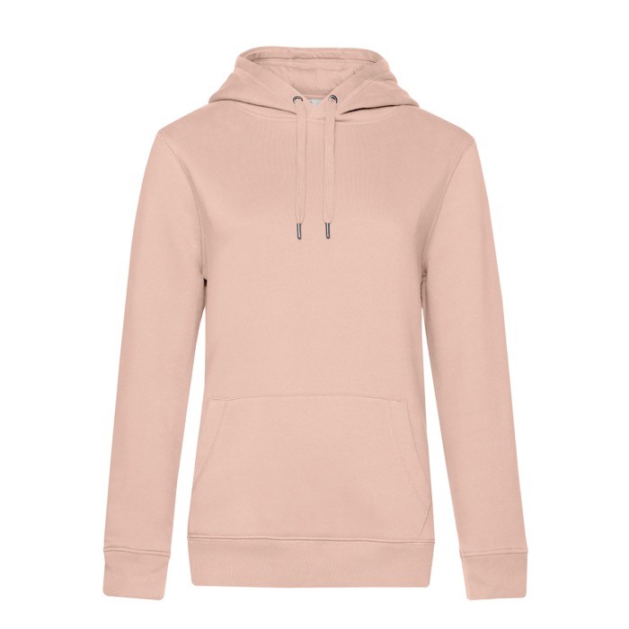 Sudadera de algodón y poliéster reciclado para mujer 280 g/m2 B&C color rosa pastel