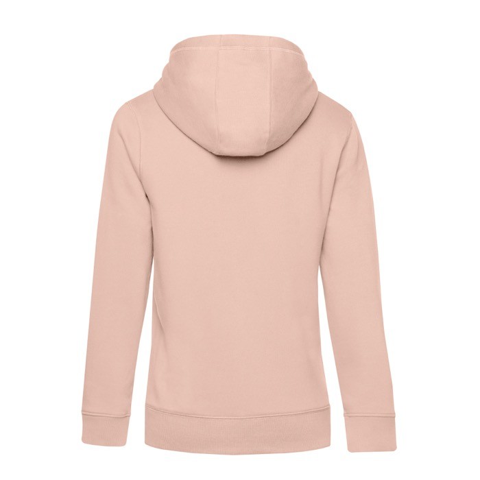 Sudadera de algodón y poliéster reciclado para mujer 280 g/m2 B&C color rosa pastel vista detalle 2
