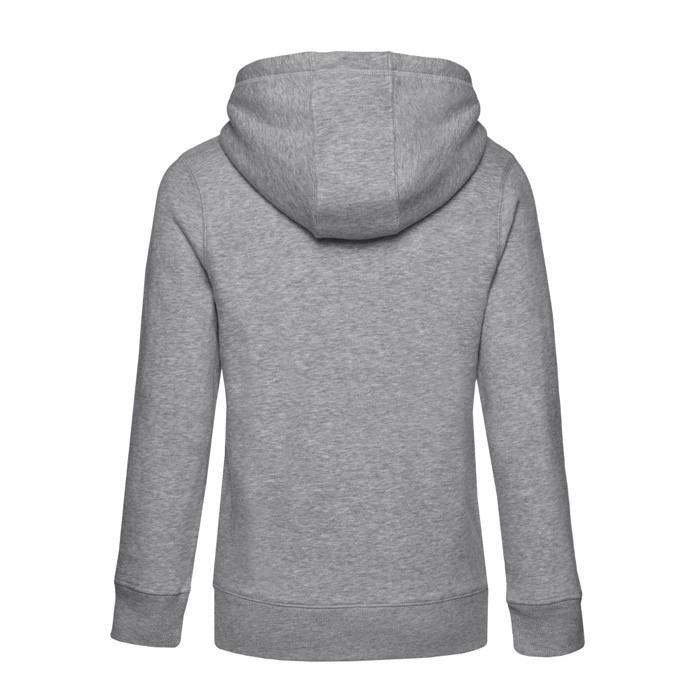 Sudadera de algodón y poliéster reciclado para mujer 280 g/m2 B&C color gris claro vista detalle 2