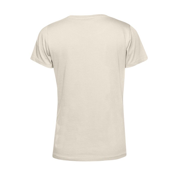 Camiseta de algodón orgánico para mujer manga corta 150 g/m2 B&C color blanco roto vista detalle 2