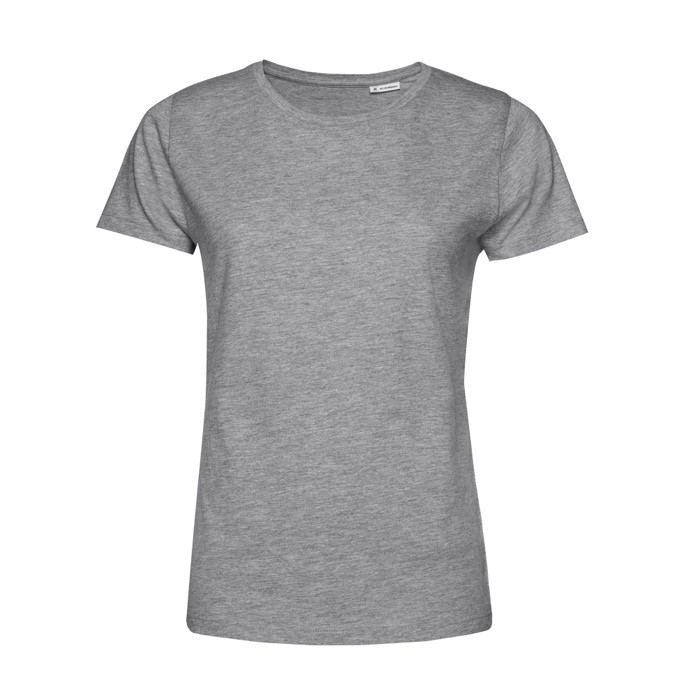 Camiseta de algodón orgánico para mujer manga corta 150 g/m2 B&C color gris claro