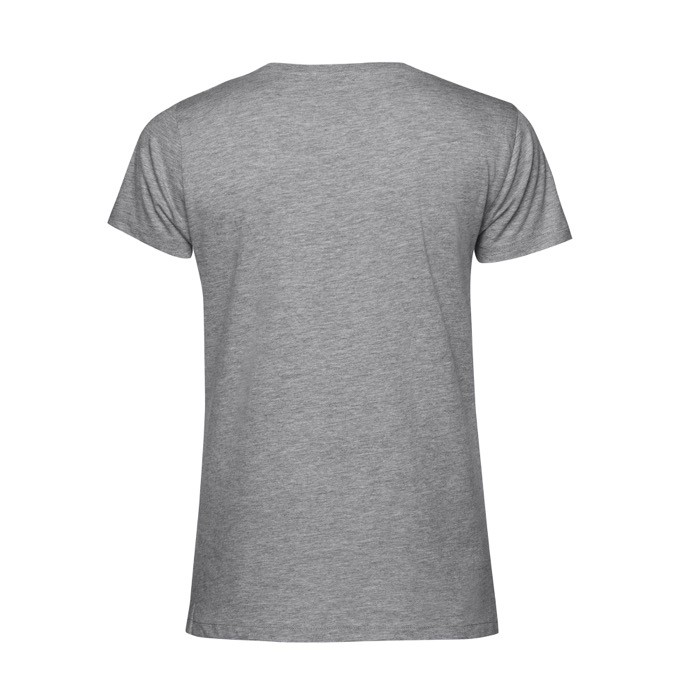 Camiseta de algodón orgánico para mujer manga corta 150 g/m2 B&C color gris claro vista detalle 2