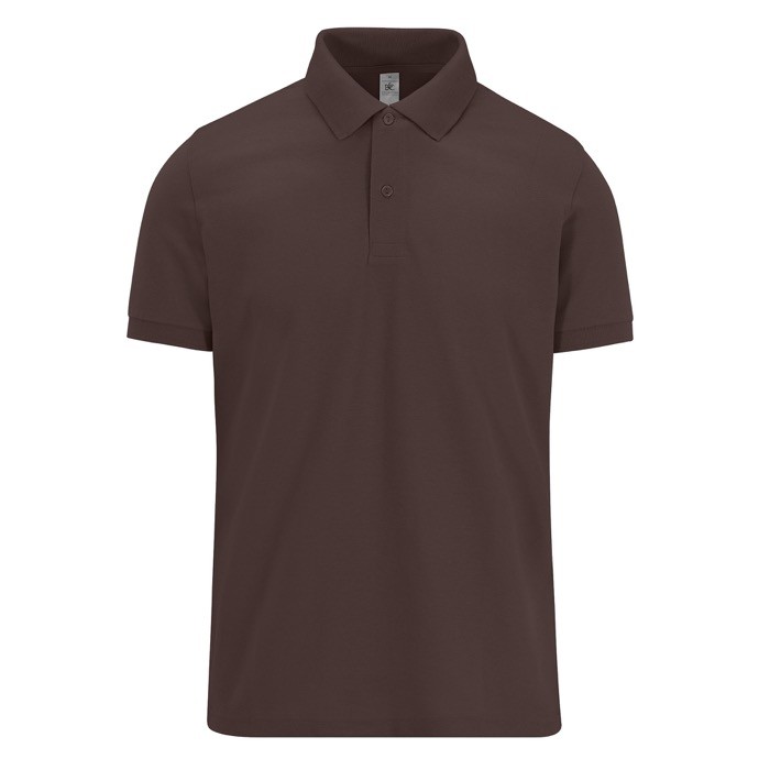 Polo clásico unisex de algodón en manga corta 180 g/m2 B&C color marrón oscuro