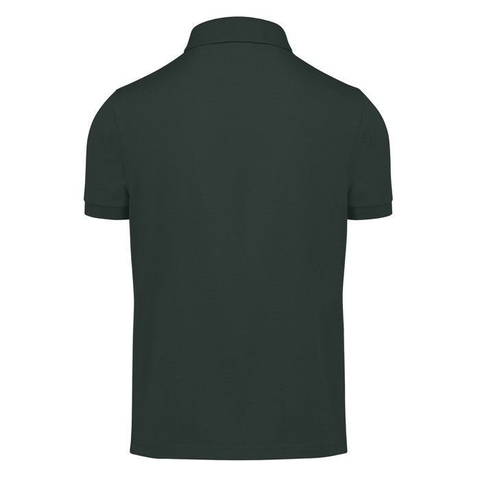 Polo clásico unisex de algodón en manga corta 180 g/m2 B&C color verde bosque vista detalle 2