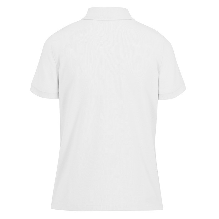Polo clásico de algodón para mujer de manga corta 180 g/m2 B&C color blanco vista detalle 2