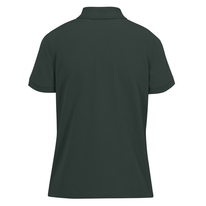 Polo clásico de algodón para mujer de manga corta 180 g/m2 B&C color verde bosque vista detalle 2