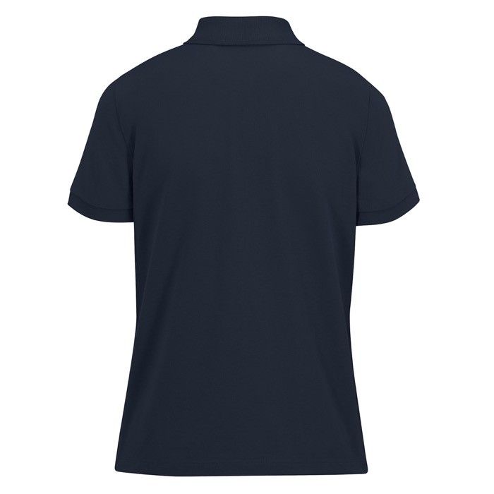 Polo clásico de algodón para mujer de manga corta 180 g/m2 B&C color azul marino vista detalle 2