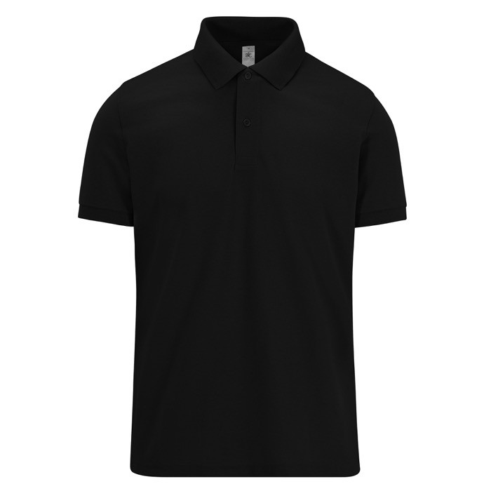 Polo básico unisex de algodón de manga corta 210 g/m2 B&C color negro vista 11 Polo básico unisex de algodón de manga corta 210 g/m2 B&C color negro vista 11