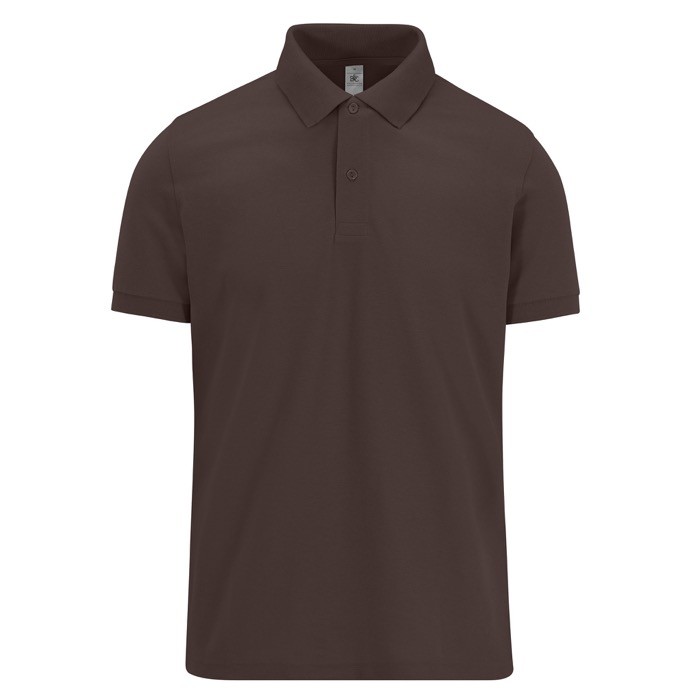 Polo básico unisex de algodón de manga corta 210 g/m2 B&C color marrón oscuro Polo básico unisex de algodón de manga corta 210 g/m2 B&C color marrón oscuro