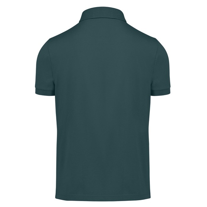Polo básico unisex de algodón de manga corta 210 g/m2 B&C color verde oscuro vista detalle 2 Polo básico unisex de algodón de manga corta 210 g/m2 B&C color verde oscuro vista detalle 2
