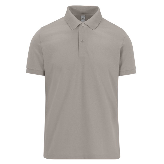 Polo básico unisex de algodón de manga corta 210 g/m2 B&C color gris Polo básico unisex de algodón de manga corta 210 g/m2 B&C color gris
