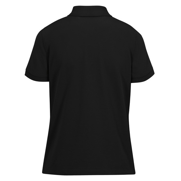 Polo básico de algodón para mujer de manga corta 210 g/m2 B&C color negro vista detalle 2 Polo básico de algodón para mujer de manga corta 210 g/m2 B&C color negro vista detalle 2