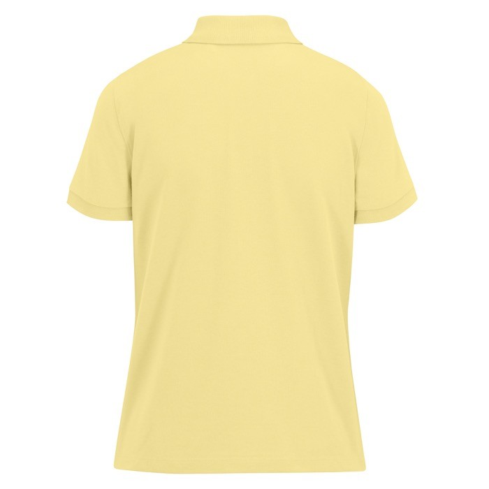 Polo básico de algodón para mujer de manga corta 210 g/m2 B&C color amarillo claro vista detalle 2 Polo básico de algodón para mujer de manga corta 210 g/m2 B&C color amarillo claro vista detalle 2