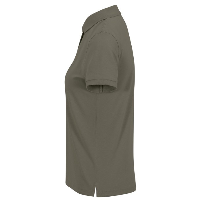 Polo básico de algodón para mujer de manga corta 210 g/m2 B&C color verde militar Polo básico de algodón para mujer de manga corta 210 g/m2 B&C color verde militar