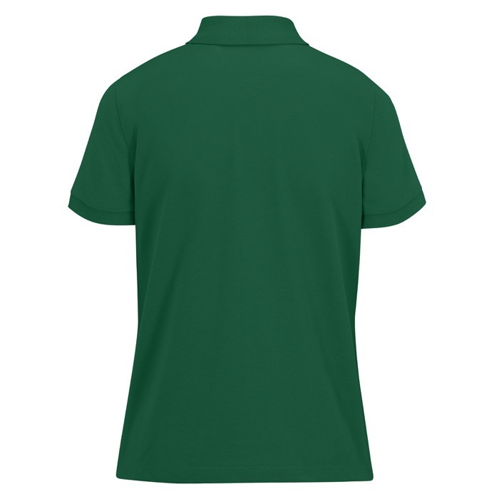 Polo básico de algodón para mujer de manga corta 210 g/m2 B&C color verde botella vista detalle 2 Polo básico de algodón para mujer de manga corta 210 g/m2 B&C color verde botella vista detalle 2