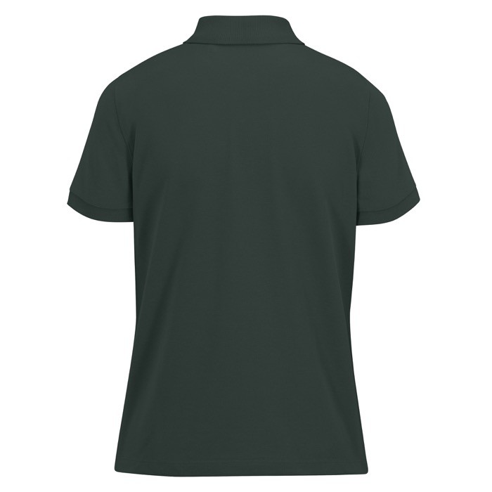 Polo básico de algodón para mujer de manga corta 210 g/m2 B&C color verde bosque vista detalle 2 Polo básico de algodón para mujer de manga corta 210 g/m2 B&C color verde bosque vista detalle 2