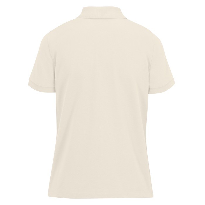 Polo básico de algodón para mujer de manga corta 210 g/m2 B&C color blanco roto vista detalle 2 Polo básico de algodón para mujer de manga corta 210 g/m2 B&C color blanco roto vista detalle 2