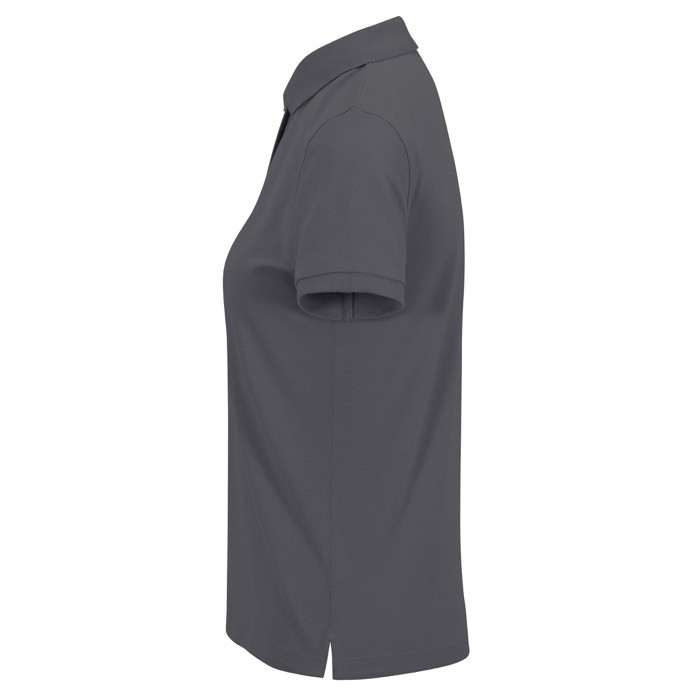 Polo básico de algodón para mujer de manga corta 210 g/m2 B&C color gris oscuro Polo básico de algodón para mujer de manga corta 210 g/m2 B&C color gris oscuro