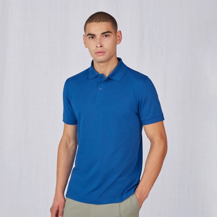 Polo de poliéster y algodón de colores manga corta 180 g/m2 B&C Polo de poliéster y algodón de colores manga corta 180 g/m2 B&C