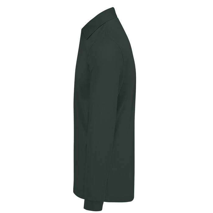 Polo clásico de algodón piqué de manga larga 180 g/m2 B&C color verde bosque