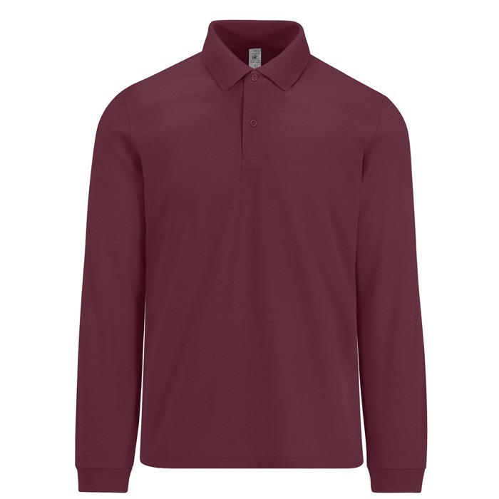 Polo clásico de algodón piqué de manga larga 180 g/m2 B&C