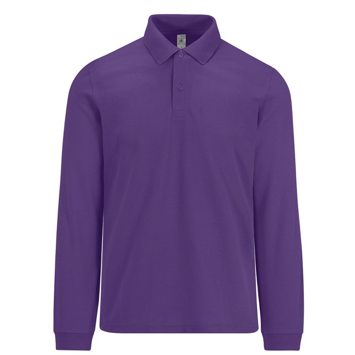 Polo clásico de algodón piqué de manga larga 180 g/m2 B&C