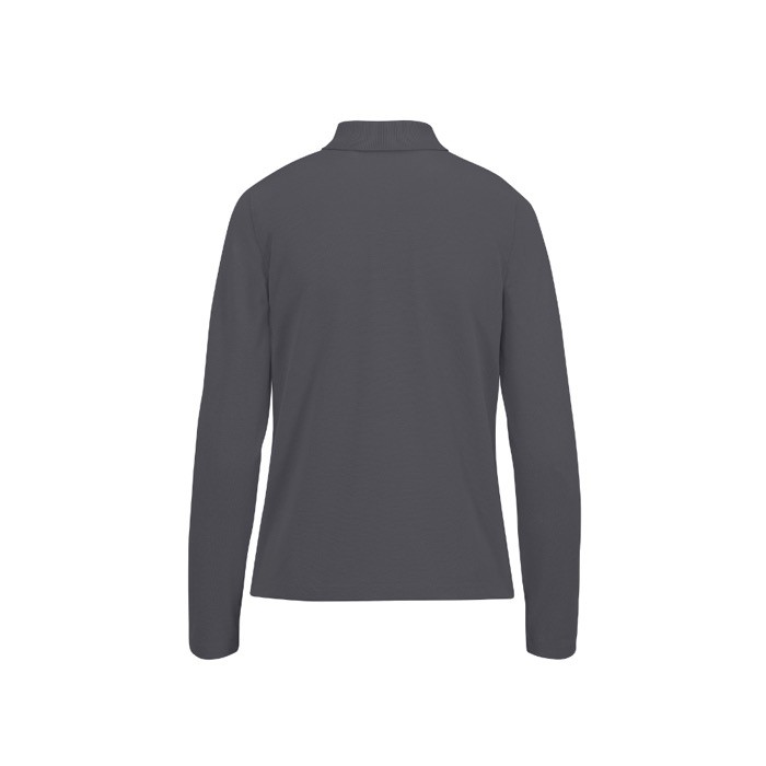 Polo clásico de algodón pique para mujer manga larga 180 g/m2 B&C color gris oscuro vista detalle 2 Polo clásico de algodón pique para mujer manga larga 180 g/m2 B&C color gris oscuro vista detalle 2