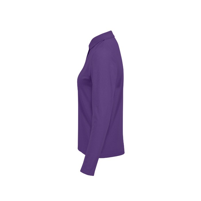 Polo clásico de algodón pique para mujer manga larga 180 g/m2 B&C Polo clásico de algodón pique para mujer manga larga 180 g/m2 B&C