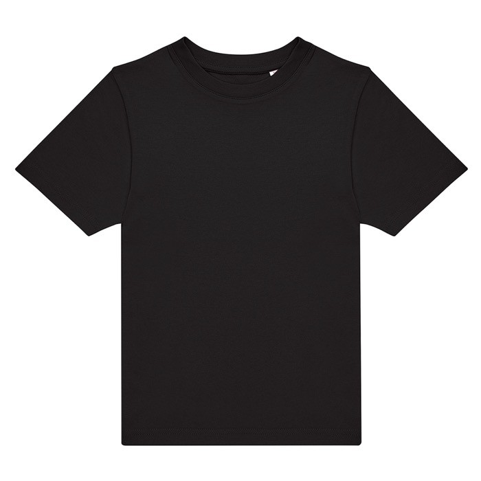 Camiseta de algodón infantil con corte tubular adaptable 150 g/m2 B&C color negro vista 11