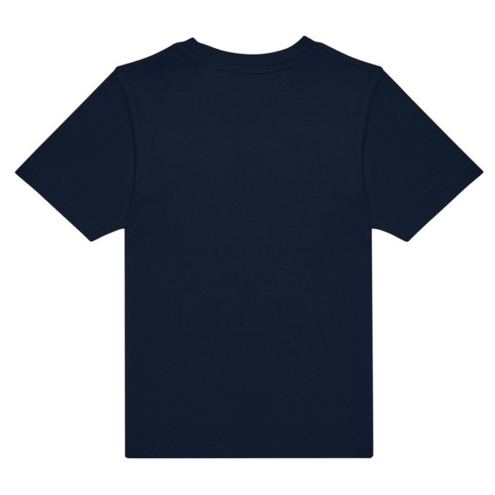 Camiseta de algodón infantil con corte tubular adaptable 150 g/m2 B&C color azul marino vista detalle 2