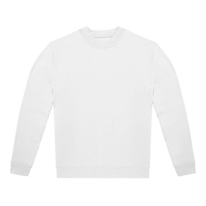 Sudadera unisex de algodón y poliéster con cuello redondo 280 g/m2 B&C color blanco Sudadera unisex de algodón y poliéster con cuello redondo 280 g/m2 B&C color blanco