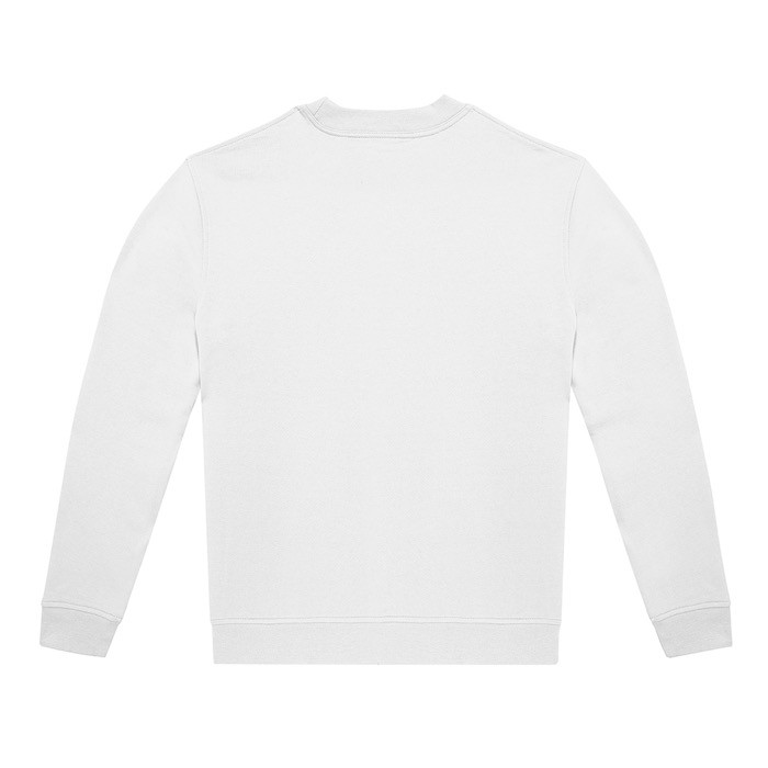 Sudadera unisex de algodón y poliéster con cuello redondo 280 g/m2 B&C color blanco vista detalle 2 Sudadera unisex de algodón y poliéster con cuello redondo 280 g/m2 B&C color blanco vista detalle 2